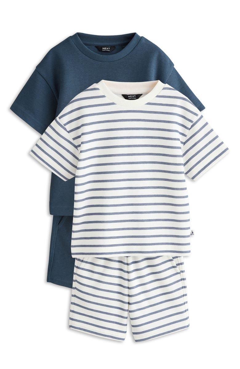 NEXT Kids' 2-Pack Assorted T-Shirts & Shorts Set, Alternate, color, Blue