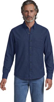 Lands' End Long Sleeve Classic Fit Flagship Flannel Shirt