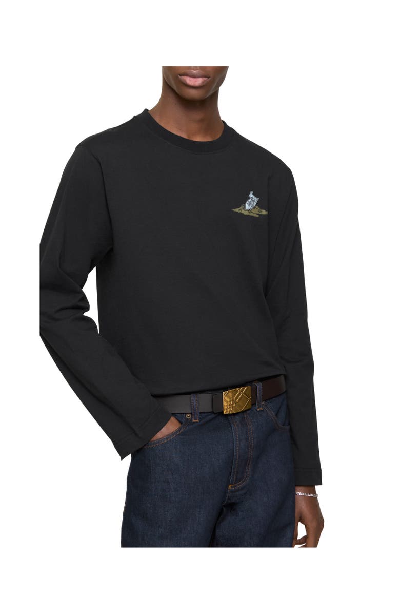 Burberry Reversible Engraved Check Belt, Alternate, color, Peat Brown/Sand Beige