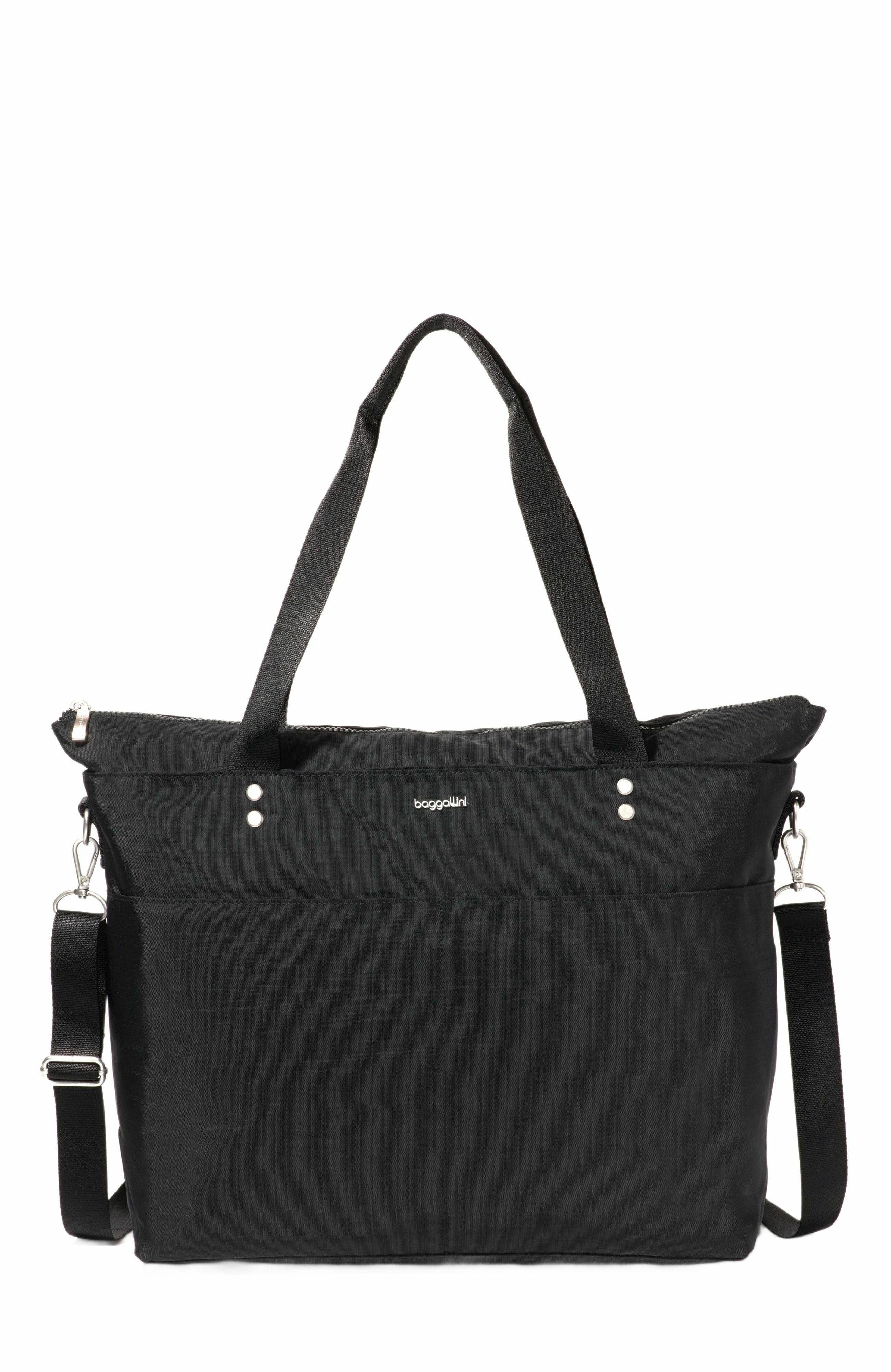 BAGGALLINI Carryall Laptop Tote Bag, Alternate, color, Black