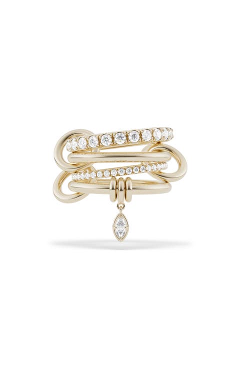 Inara 18k Gold Diamond Stack Ring
