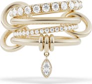 Spinelli Kilcollin Inara 18k Gold Diamond Stack Ring