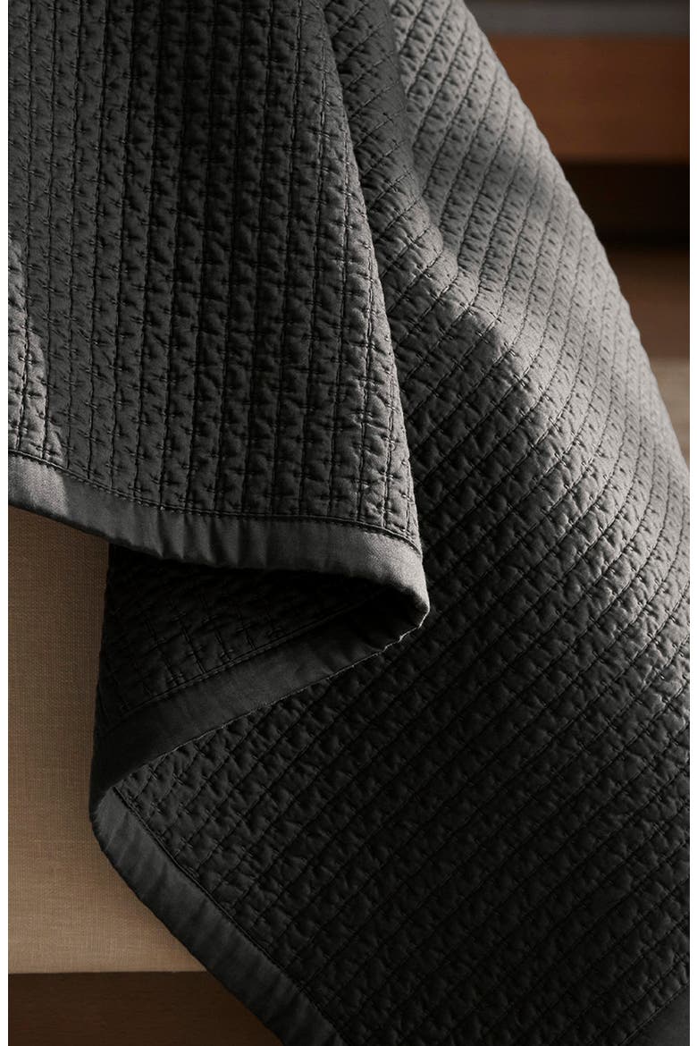 Signature Texture Stitch Organic Cotton Quilt, Alternate, color, NIGHT
