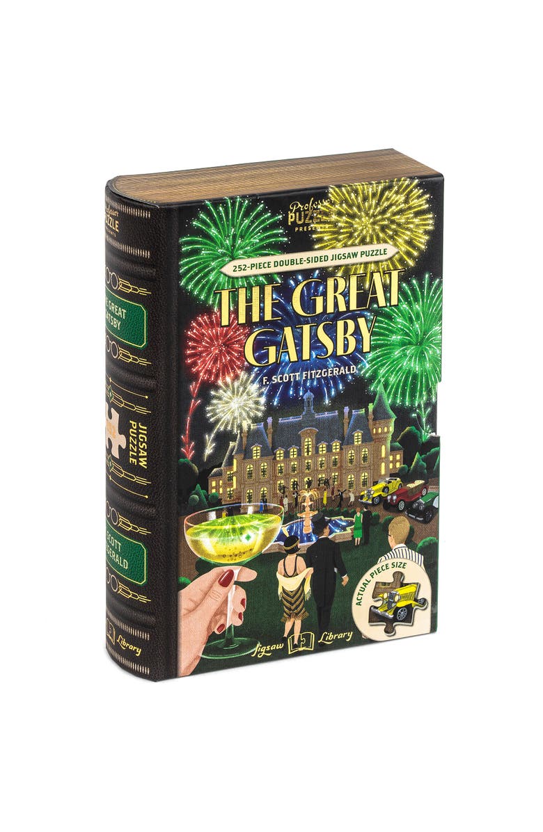 Professor Puzzle Jigsaw Library The Great Gatsby, 252 Piece Puzzle, Main, color, 