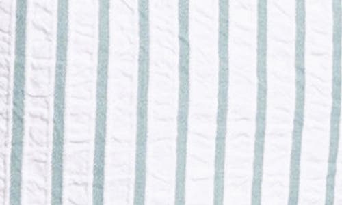 Thread & Supply Marina Stripe Cotton Romper In Blue