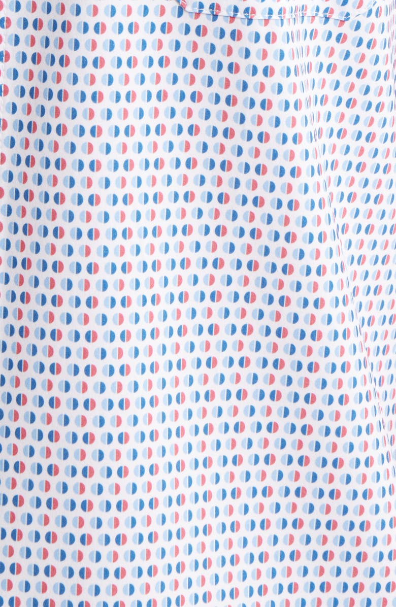 Mizzen+Main Leeward Trim Fit Neat Short Sleeve Button-Up Shirt, Alternate, color, White Abstract Circle