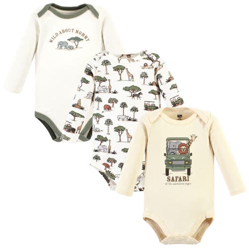 Hudson Baby Essential Long-sleeve Cotton Bodysuit Triple Set