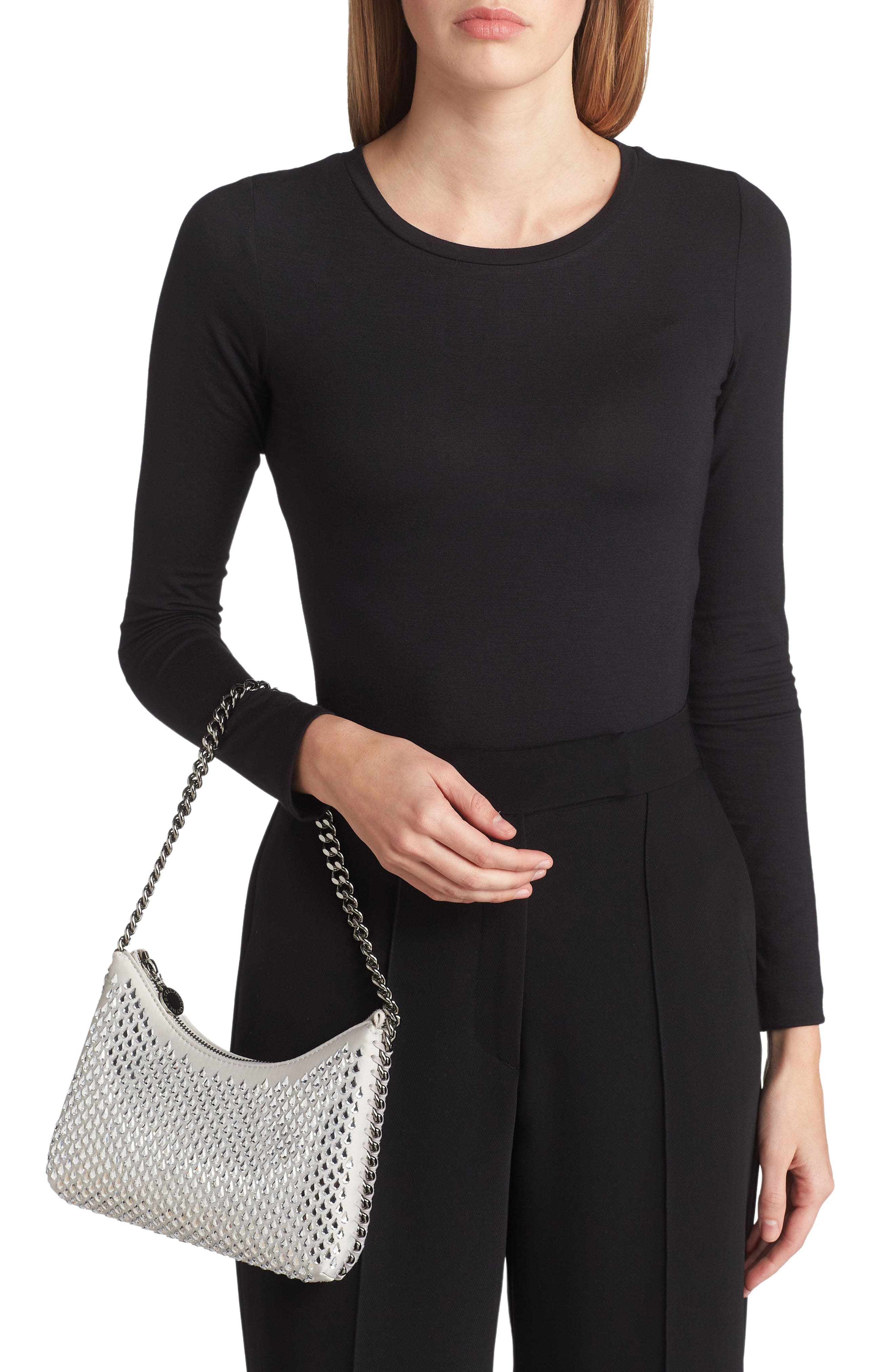 Stella McCartney Mini Falabella Embellished Shoulder Bag, Alternate, color, 