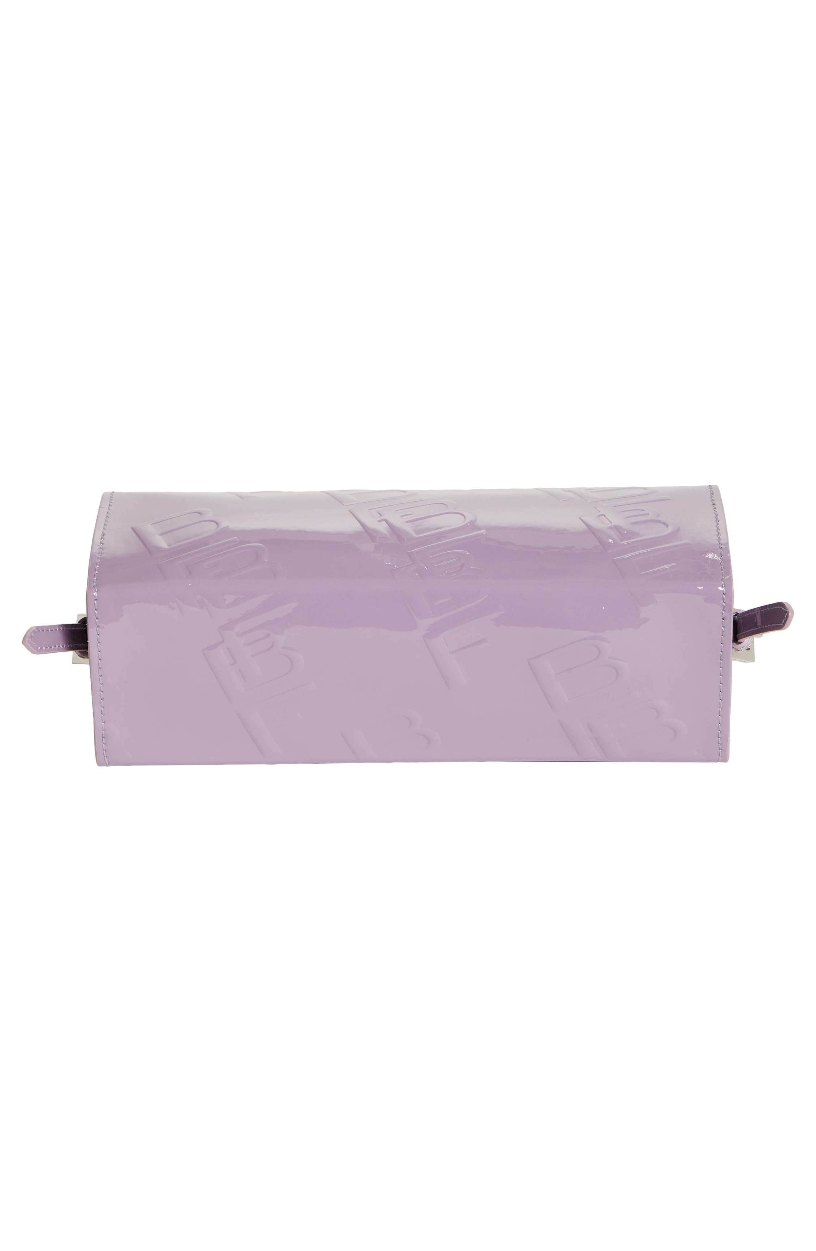 By Far Karo Purple Haze Logo Embossed Patent Leather Baguette Bag, Alternate, color, 