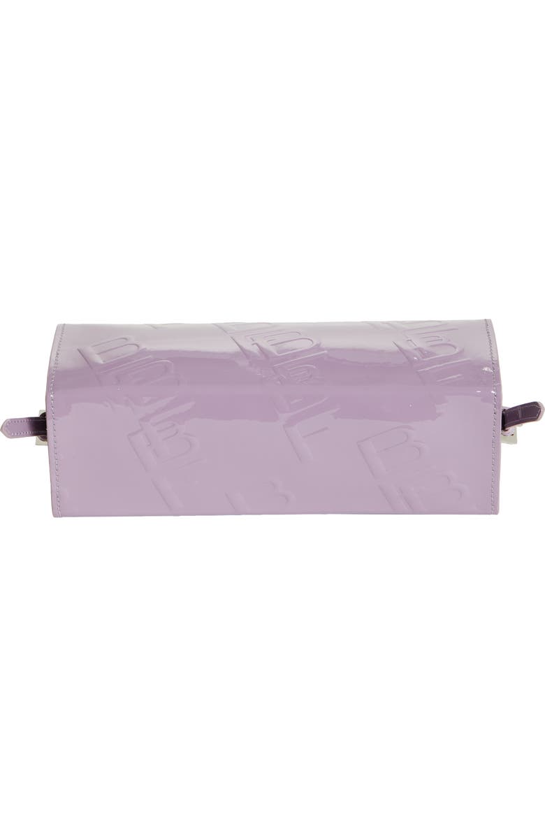 By Far Karo Purple Haze Logo Embossed Patent Leather Baguette Bag, Alternate, color,