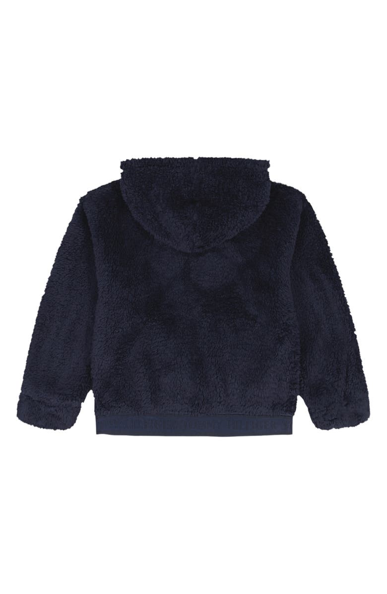Tommy Hilfiger Kids' Minky Faux Fur Hooded Jacket, Alternate, color, Navy