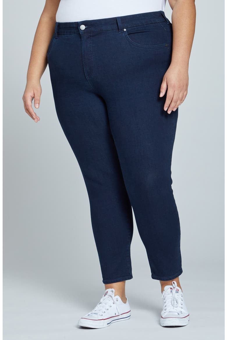 Seine Ankle Skinny Jeans, Alternate, color, DARK INDIGO