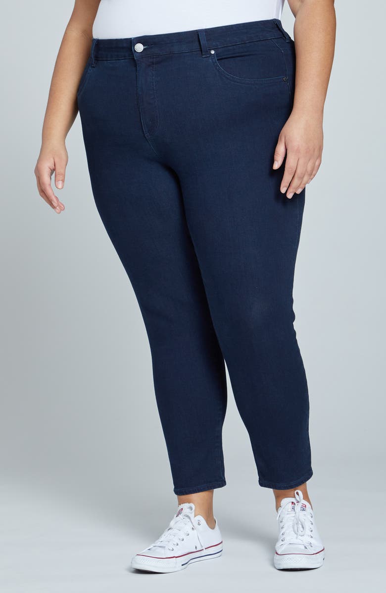 Universal Standard Seine Ankle Skinny Jeans, Alternate, color, Dark Indigo