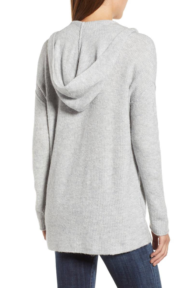 Caslon<sup>®</sup> Side Button Hooded Sweater, Alternate, color, 