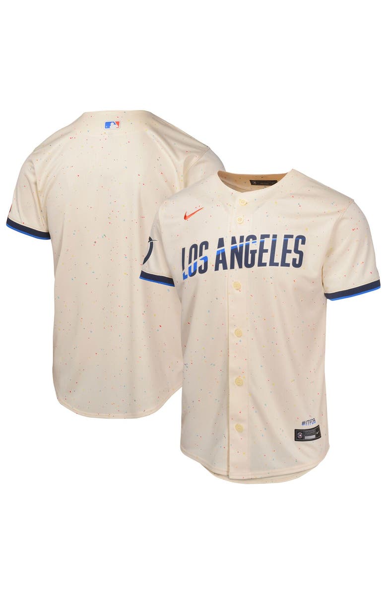 Nike Youth Nike Cream Los Angeles Dodgers 2024 City Connect Limited Jersey, Main, color,