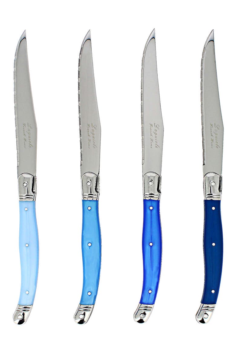 Laguiole Steak Knife - Set of 4, Main, color, SHADES OF BLUE