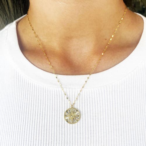 The Lovery Fine Jewelry Gold Compass Medallion Necklace In Gold
