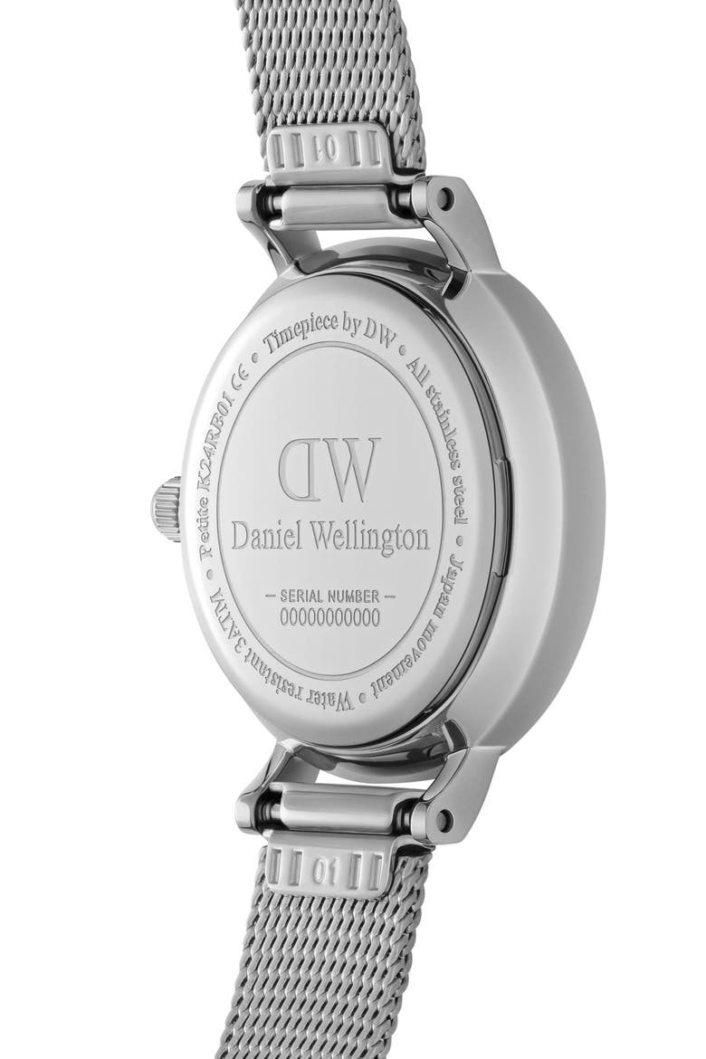 Melrose Mesh Strap Watch, 24mm, Alternate, color, SILVER/ WHITE