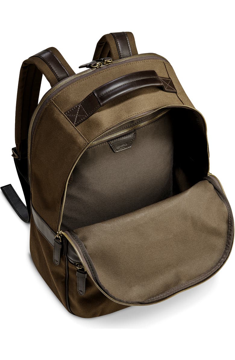 Shinola Runwell Canvas & Leather Laptop Backpack, Alternate, color,