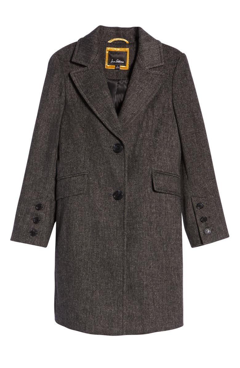 Sam Edelman Mini Herringbone Notch Collar Wool Blend Coat, Alternate, color,