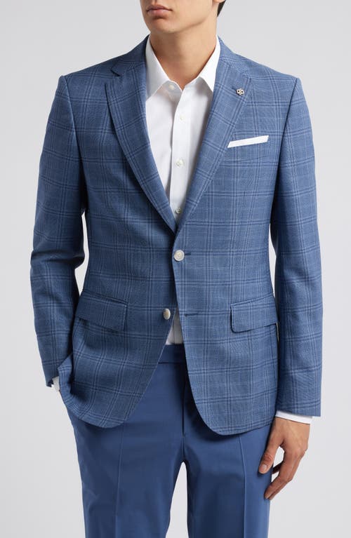 Shop Hugo Boss Boss Hutson Blue Check Wool Sport Coat
