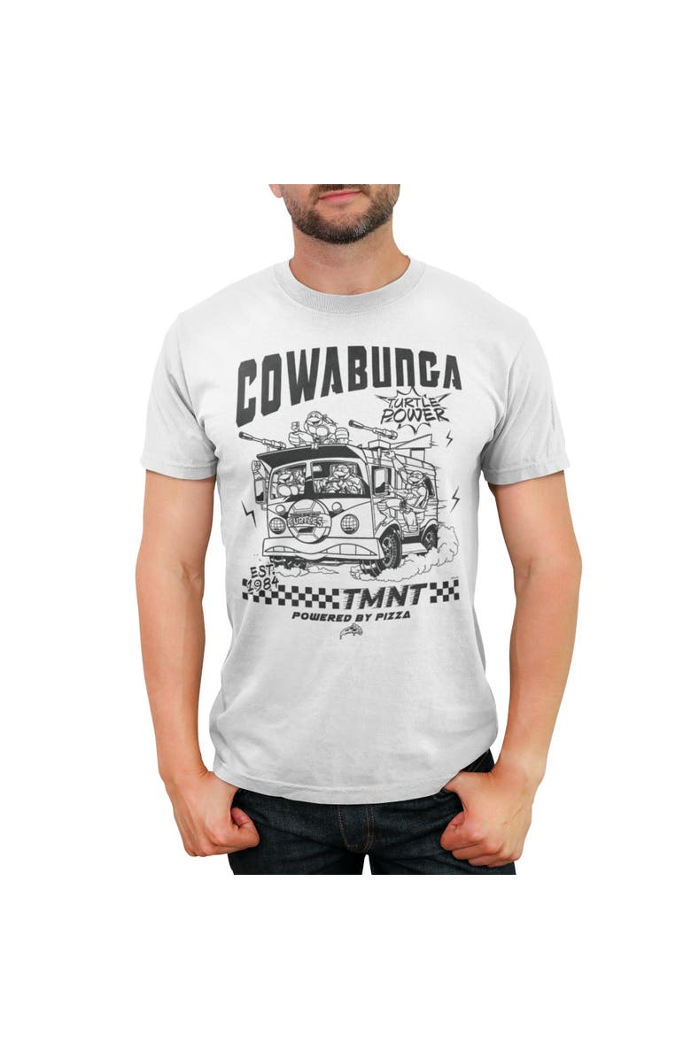 TEENAGE MUTANT NINJA TURTLES Men's Teenage Mutant Ninja Turtles Cowabunga Team Power Race Graphic T-Shirt, Main, color, White
