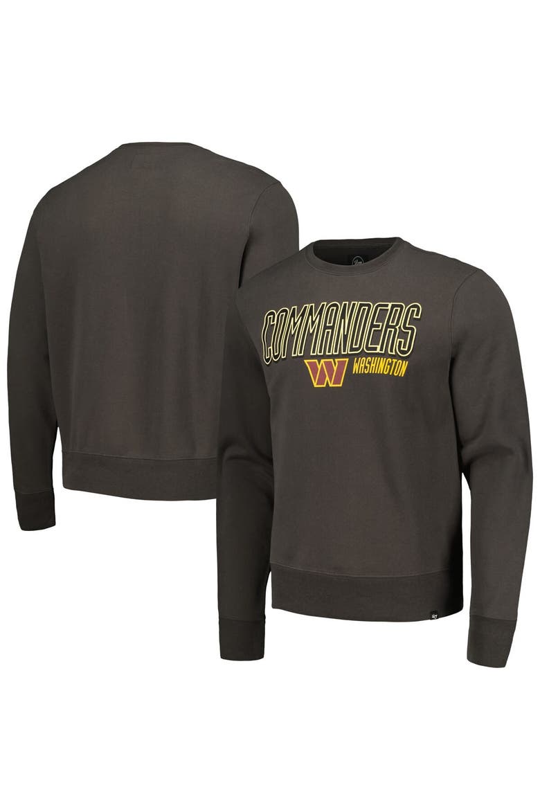 Men's '47 Charcoal Washington Commanders Locked In Headline Pullover Sweatshirt, Alternate, color, Charcoal