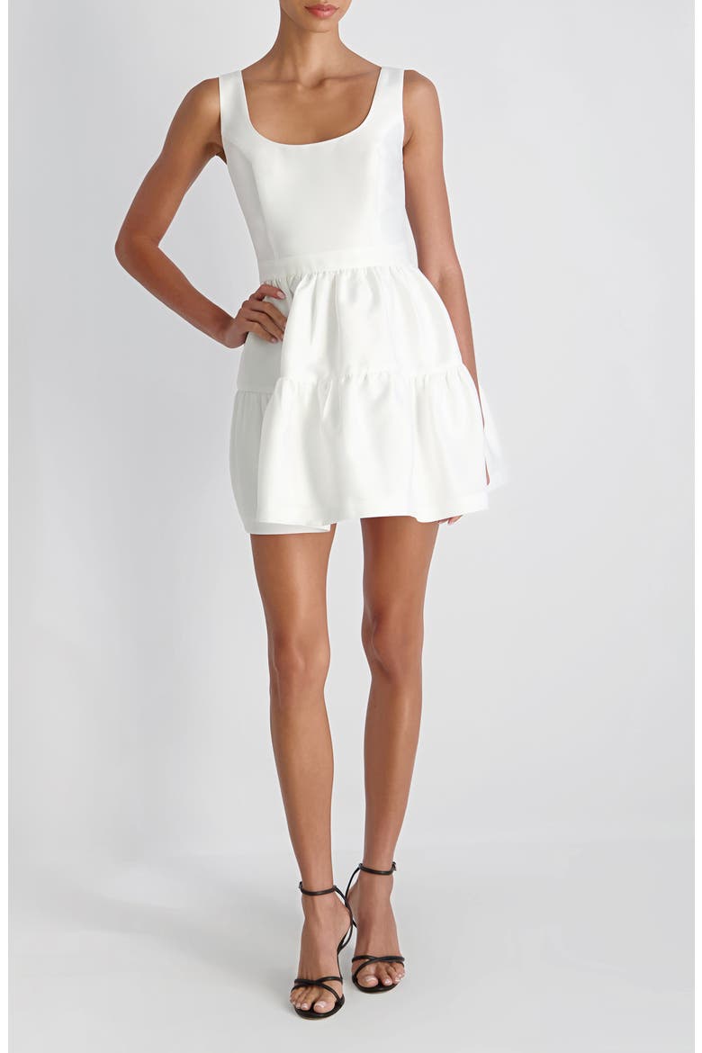 Sleeveless Tiered Ruffle Minidress, Main, color, SUMMER WHITE
