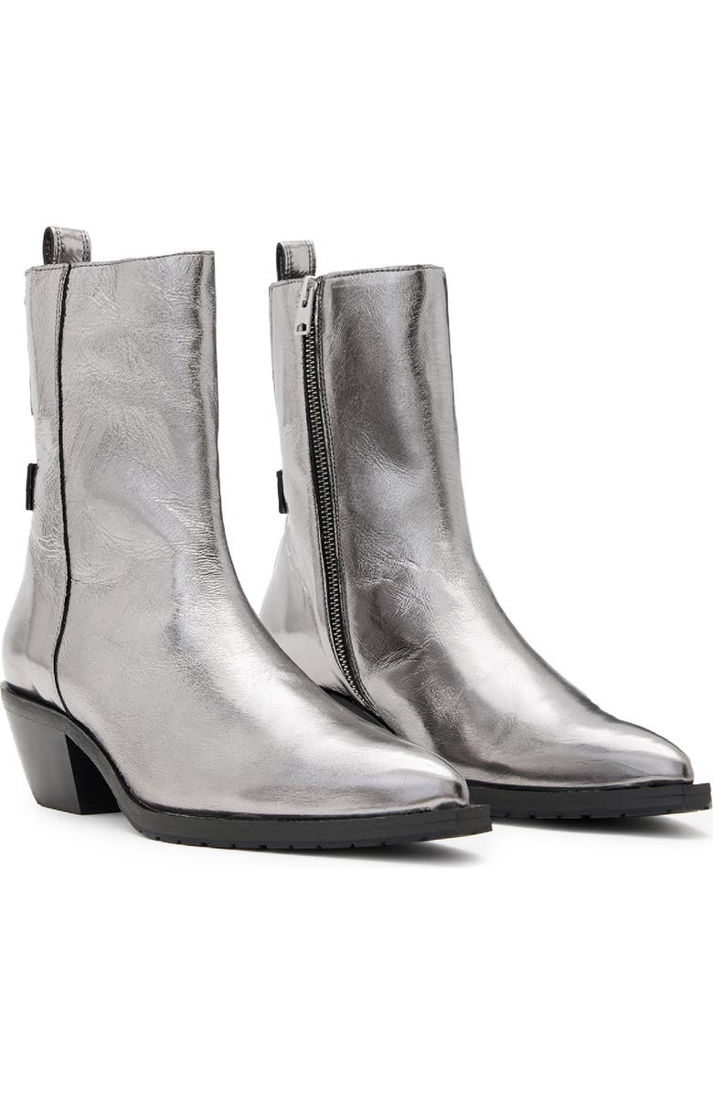 AllSaints Bazely Metallic Bootie, Main, color,