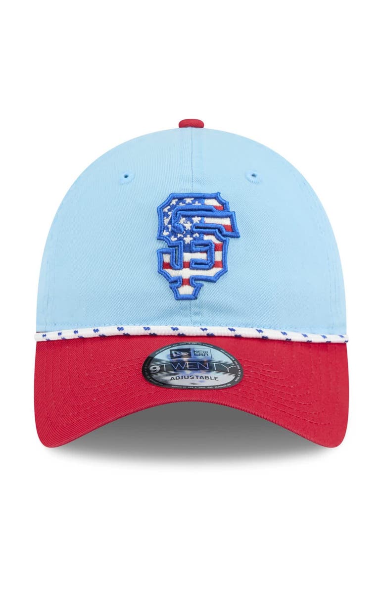 New Era Men's New Era Light Blue/Red San Francisco Giants 2025 Fourth of July 9TWENTY Adjustable Hat, Alternate, color, 