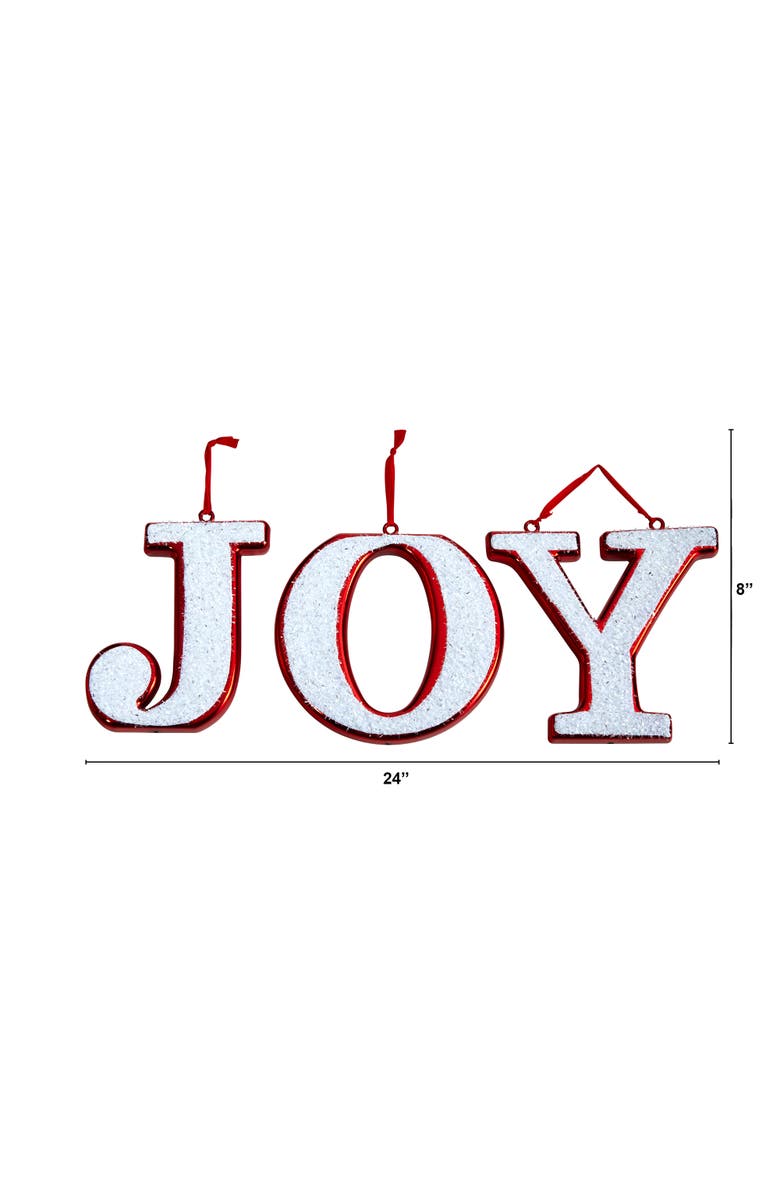 NEARLY NATURAL 8.5-in JOY Holiday Deluxe Shatterproof Ornament Set, Alternate, color, Assorted