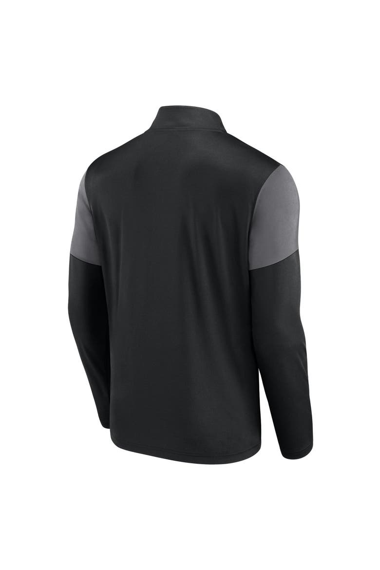 Men's Fanatics Black Carolina Panthers Primary Quarter-Zip Pullover, Alternate, color, Black