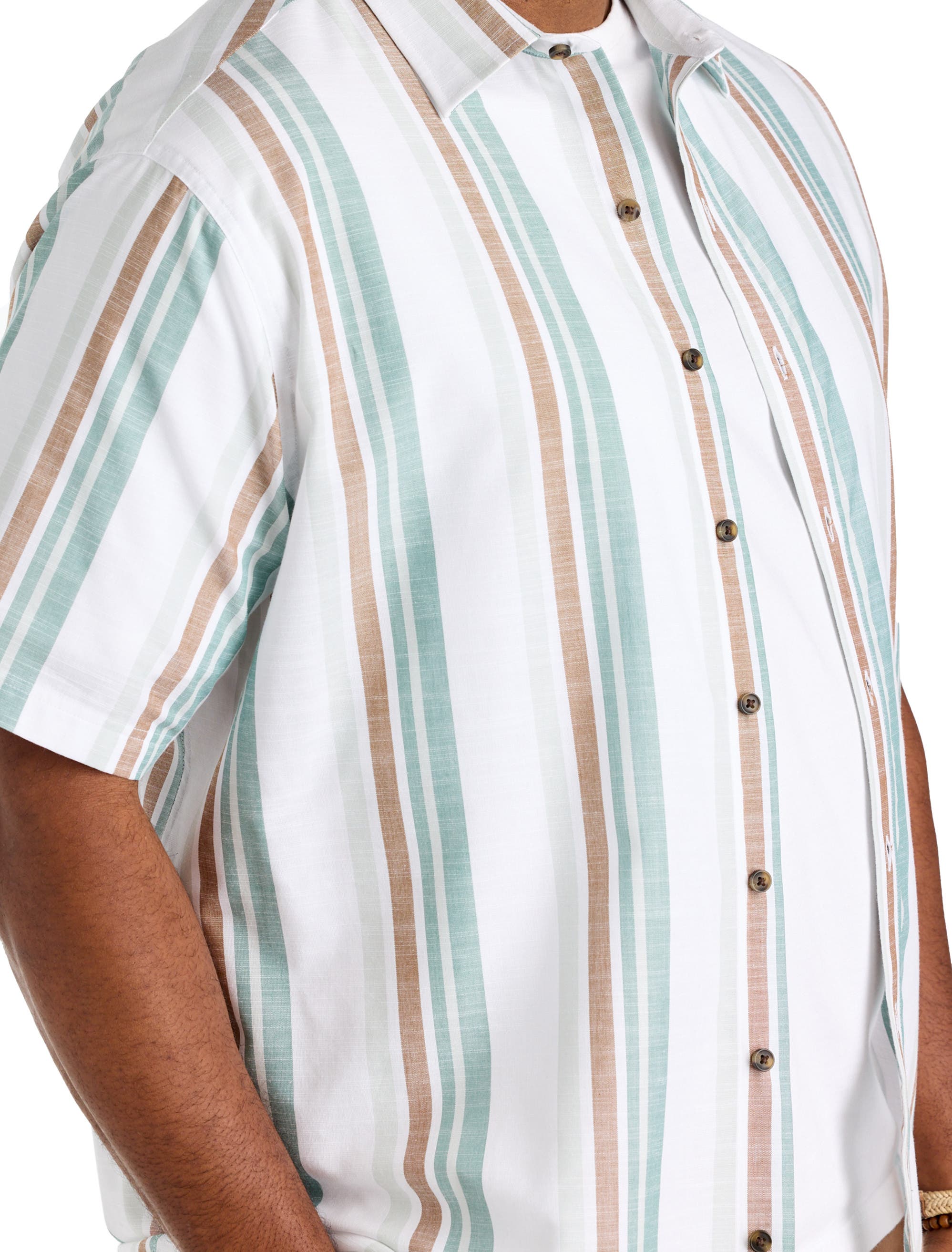 Big & Tall Striped Sport Shirt - image 2