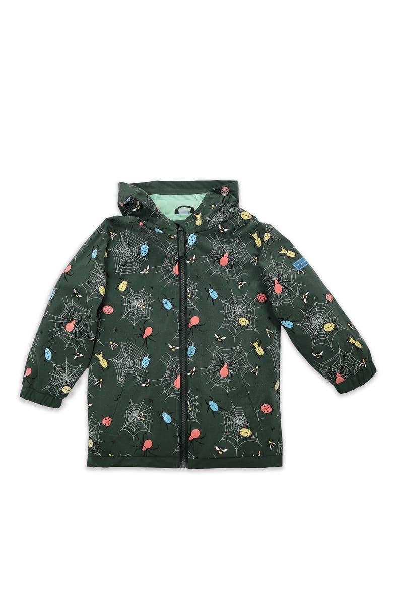 Holly and Beau Color Changing Hooded Raincoat, Alternate, color, Green