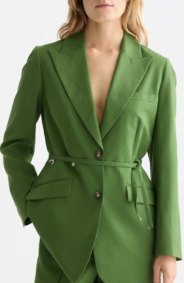 Scotch 
Soda Charm Belted Blazer, Main, color, Garden Green