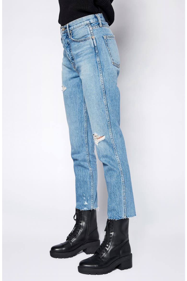 Eve High Waist Slim Straight Leg Jeans, Alternate, color, RIVERSIDE