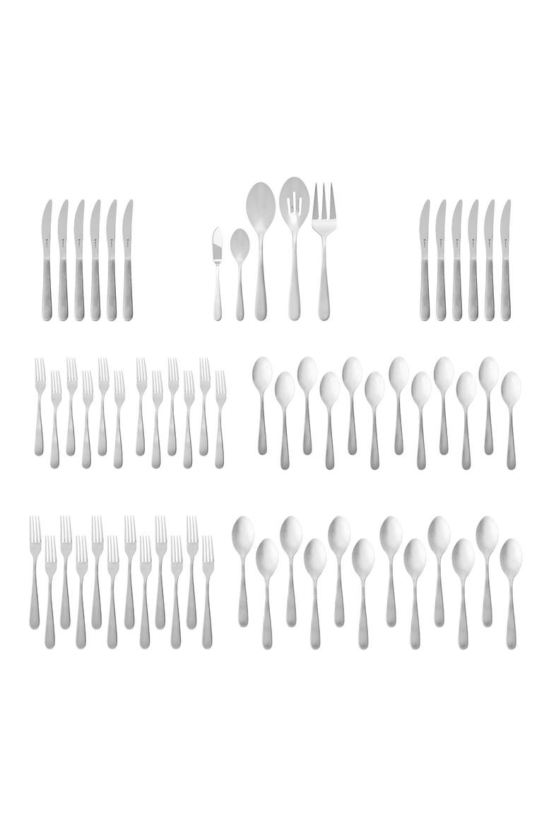 Lucena 65-Piece Cutlery Set, Alternate, color, SILVER