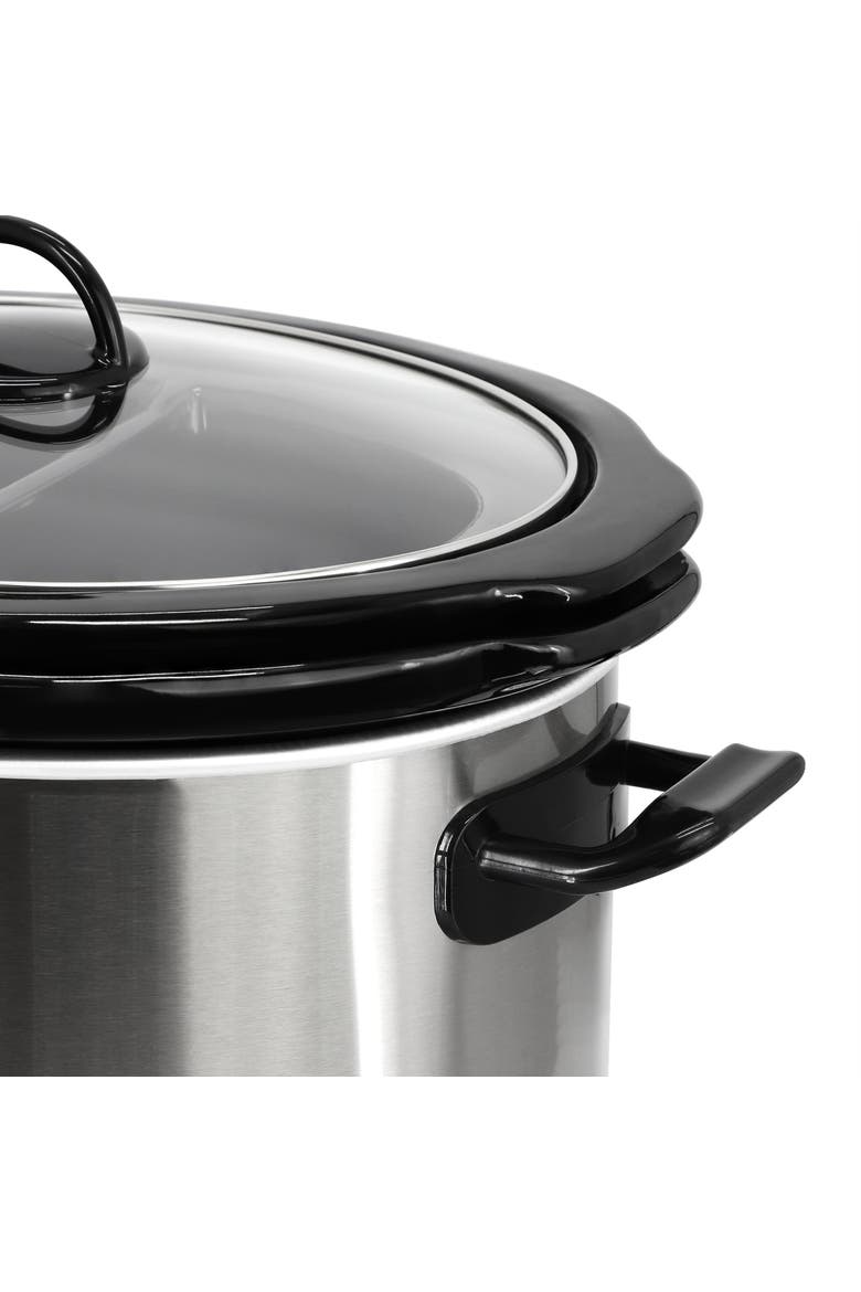 6 Quart + 2.6 Quart Split Electric Slow Cooker, Alternate, color, Grey