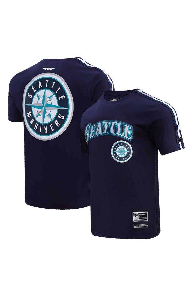 PRO STANDARD Men's Pro Standard Navy/ Seattle Mariners Taping T-Shirt, Main, color, Navy