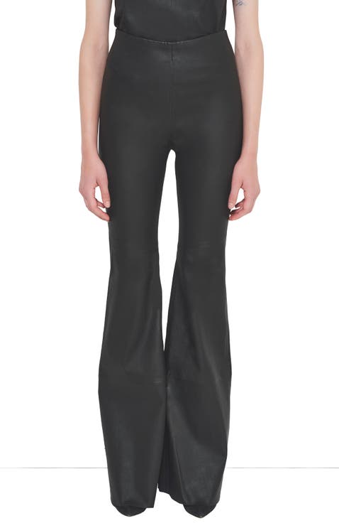 Kat Stretch Leather Bell Leggings