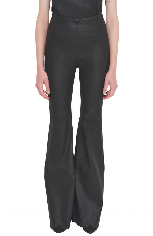 As B Y Df Kat Stretch Leather Bell Leggings In Black
