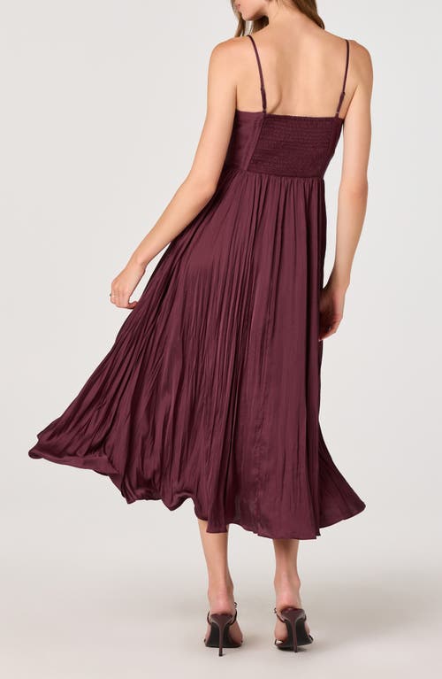 Astr The Label Maeve Midi Dress In Burgundy