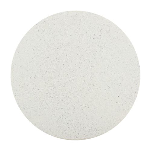 Jonathan Y Hollie 18" Minimalist Modern Drum Indoor/outdoor Accent Table Pedestal In Cream Terrazzo