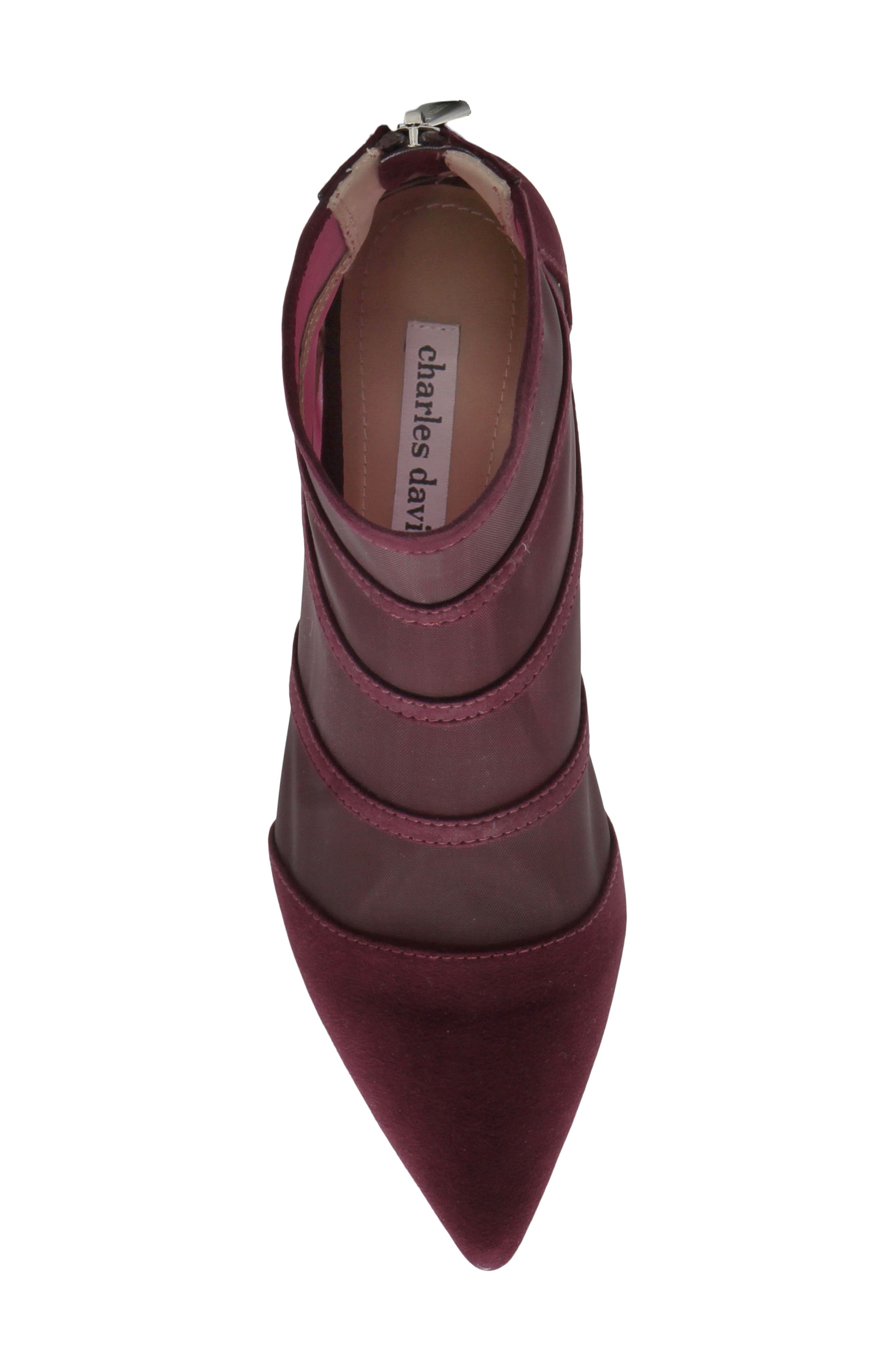 Alpha Pointed Toe Bootie, Alternate, color, WINE