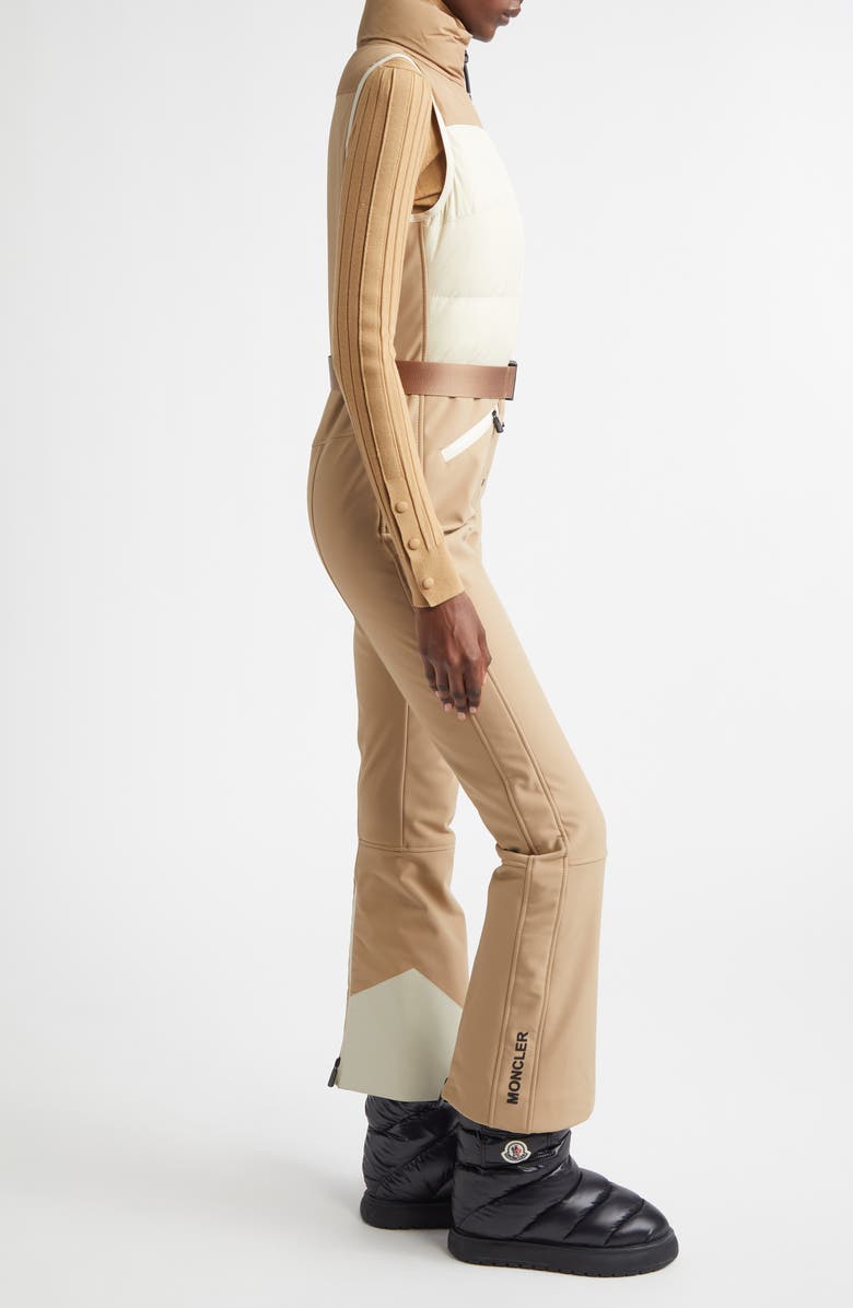 Moncler Grenoble Colorblock Down Ski Suit, Alternate, color, Neutral