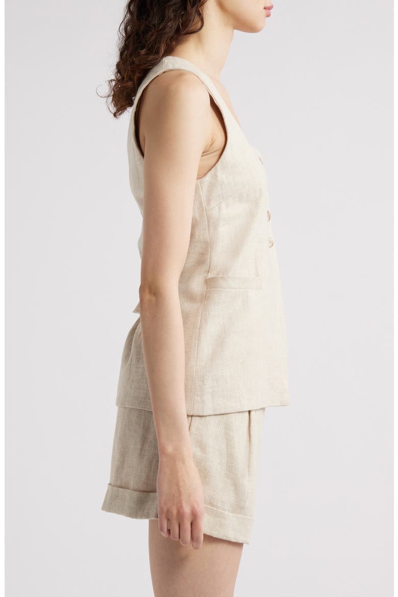 Jackie Linen Vest, Alternate, color, NATURAL