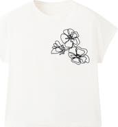 MANGO Floral Embroidered T-Shirt