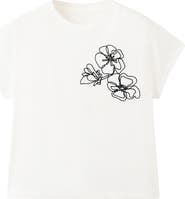 MANGO Floral Embroidered T-Shirt