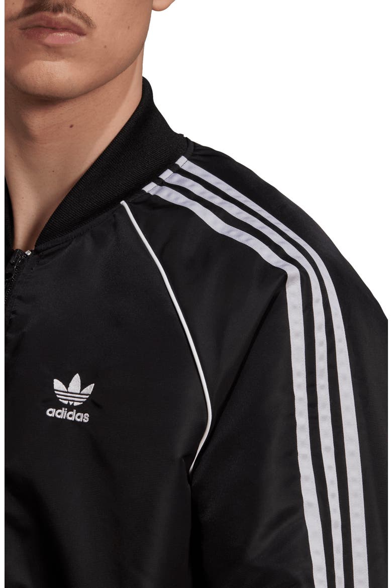 Raglan Sleeve Bomber Jacket, Alternate, color, BLACK