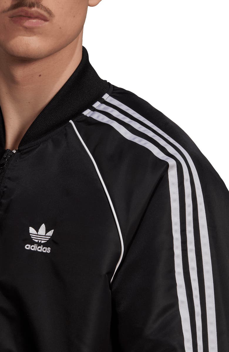adidas Raglan Sleeve Bomber Jacket, Alternate, color, 